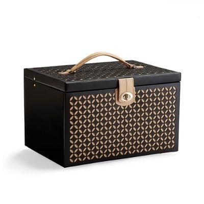 WOLF Chloe Large Laser Cut Leather Jewelry Box | Frontgate