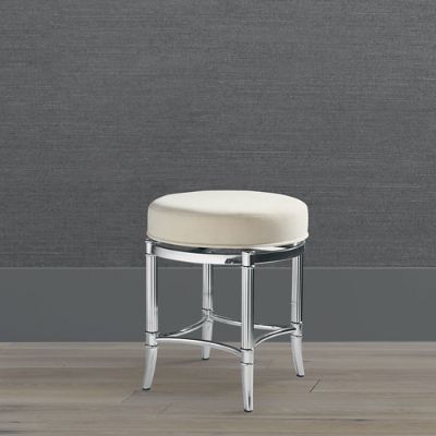 Bailey Swivel Vanity Stool with Faux Leather 360 Degree Swivel Function