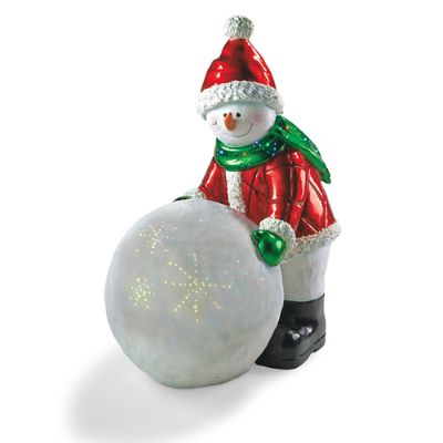 Snow Day Fiber Optic 4 Ft Snowman Frontgate