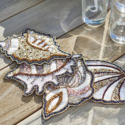 Kim Seybert Sea Shell Coasters, Set of Four | Frontgate