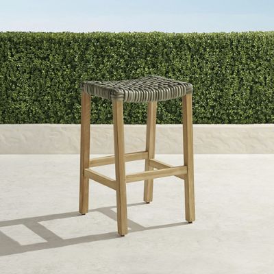 Isola Backless Barstool In Natural, Frontgate Backless Bar Stools
