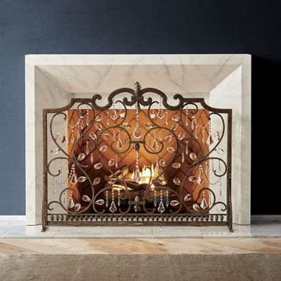 Louviere Fireplace Screen Frontgate