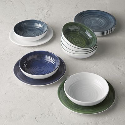 Alfresco Melamine Dinnerware /Weathered Navy Plates
