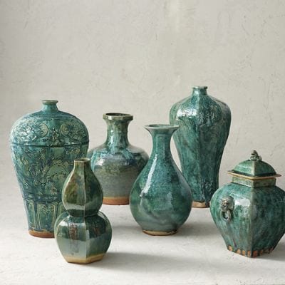 Vert de Chine Ceramic Vases & Jars with Ming Dynasty Inspired