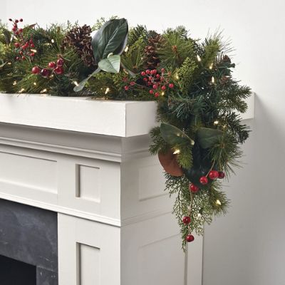 Magnolia Pine Berry Outdoor 6ft Garland Frontgate