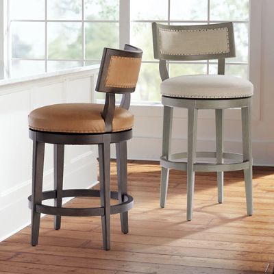 Hunter Swivel Bar Counter Stool, Frontgate Bar Stools Leather