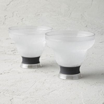 FREEZE Cooling Margarita Glasses Set of Two with Double-Walled Design & Cooling Gel