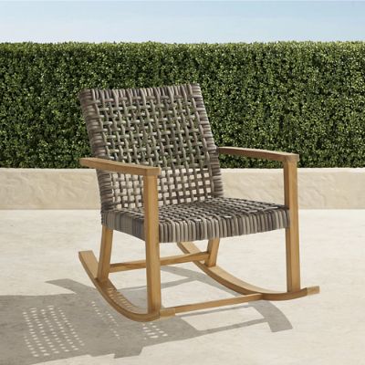 Isola Teak Rocking Chair in Natural Finish Frontgate