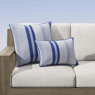 Solita Stripe Sunbrella Indoor/Outdoor Pillow with Textured