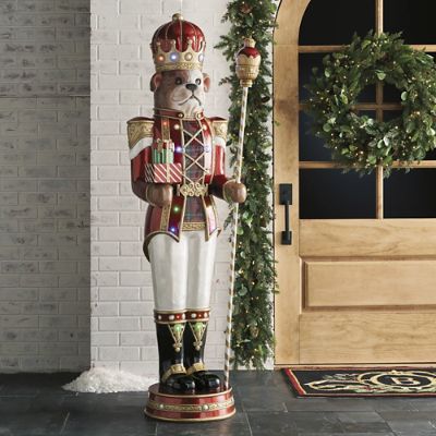洋楽 Natti's Finest/Bulldog Entertainment LED Dixie Dog Nutcracker with Multicolor Lights & Metallic