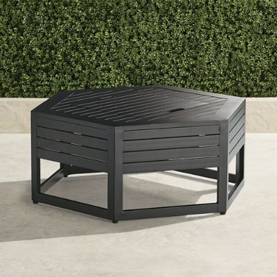 Brooks Aluminum Hexagonal Coffee Table | Frontgate