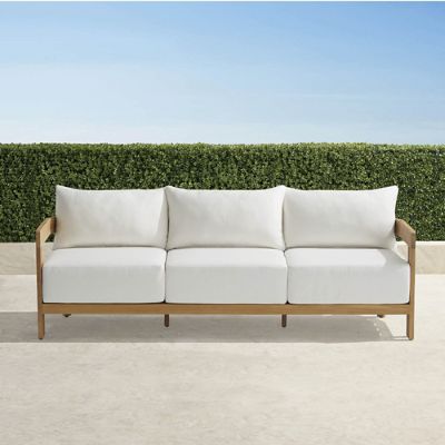 Porticello Sofa in Natural Teak | Frontgate