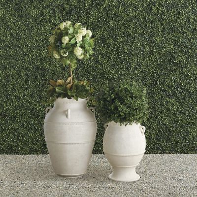 Sardinia Planter with Scalloped Accents & Faux-Stone Composite