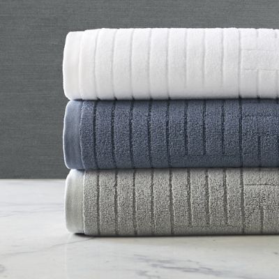 Frontgate Sculpted Stripe Bath Towels - set of 6