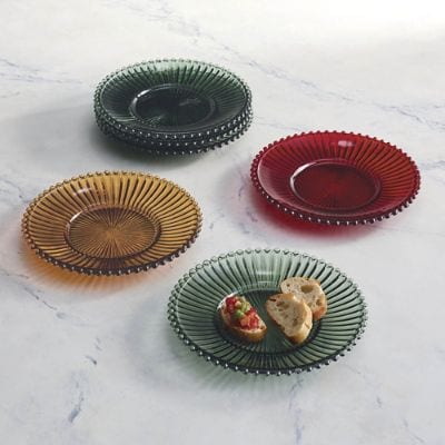 Ribbed Appetizer Plates, Set of Four | Frontgate