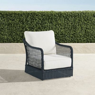 Savannah Lounge Chair with Cushions in Peacock Wicker | Frontgate