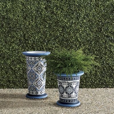 Bronte Tile Handpainted Planters | Frontgate
