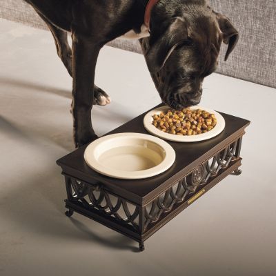 Fleur-de-Lis Elevated Pet Feeder 