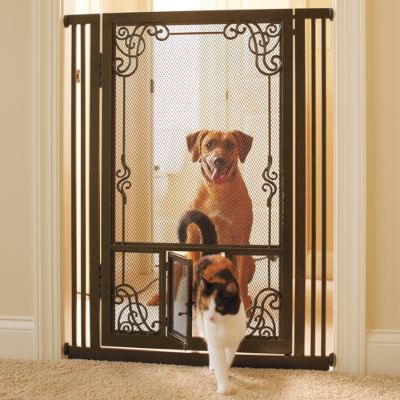 42 H Tension mount Dual Door Mesh Pet Gate Frontgate