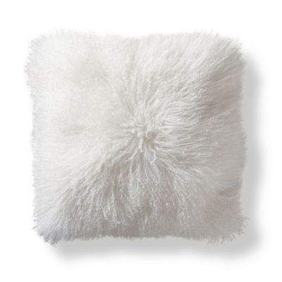 White fur decorative pillows sale