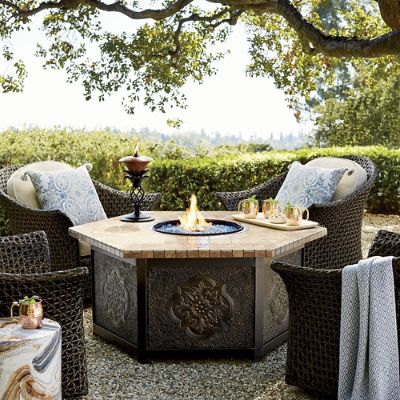 Provenca Custom Gas Fire Table Frontgate, Frontgate Outdoor Fire Pit