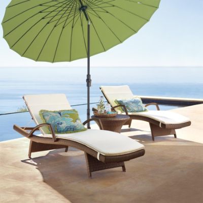 Balencia Chaise Lounges with Arms Set of Two