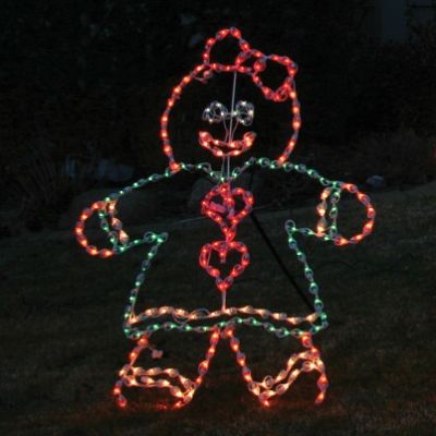 Lighted Outdoor Gingerbread Girl Frontgate