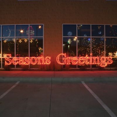 Estatesized Seasons Greetings 19' Lighted Sign Frontgate
