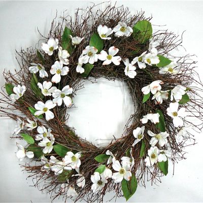 Silk Dogwood Wreath Frontgate
