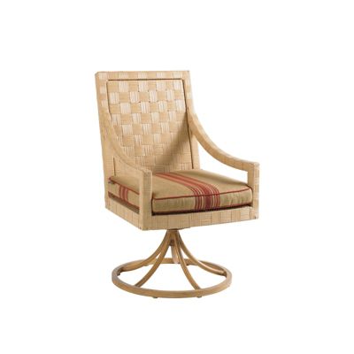 Tommy Bahama Canberra Surf Sand Swivel Rocker Dining Chair