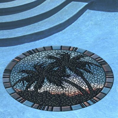 Blue Palm Trees Pool Mat Frontgate