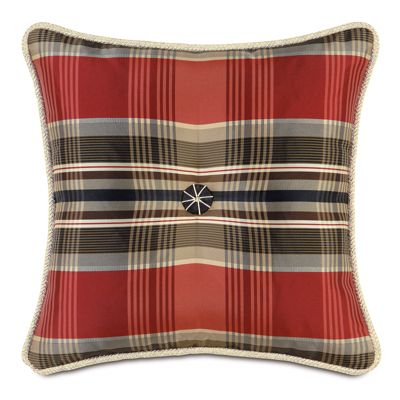 Scalamandre Tartan Tufted Decorative Pillow Frontgate