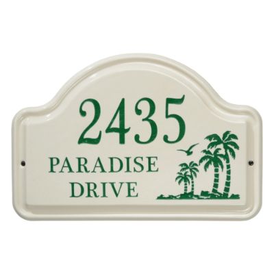 Palm Tree Ceramic Address Plaque Frontgate