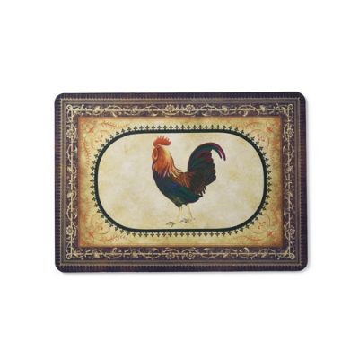 ANTI FATIGUE MAT Non Slip Rooster Kitchen Rugs Absorbent Mats Set of 2  OUXIOAZ