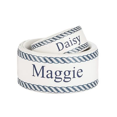 Personalized Nautical Dog Bowl Frontgate