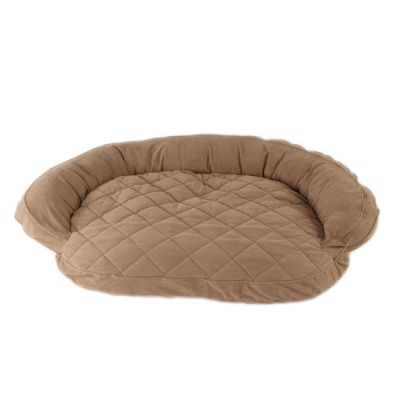 Microfiber Quilted Bolster Dog Pet Bed Frontgate
