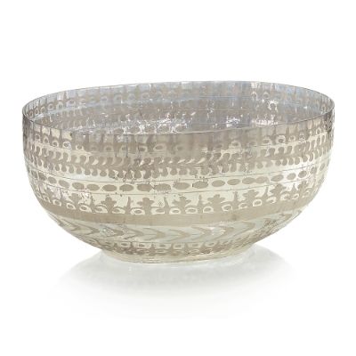 Large Etched Mercury Glass Bowl Frontgate