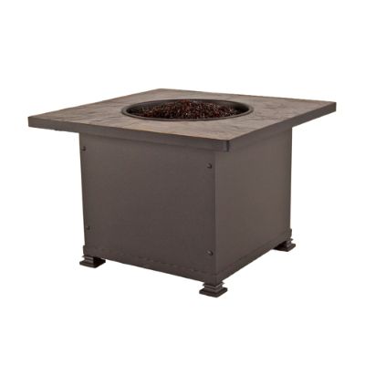 Santorini Square Chat Height Fire Table Frontgate