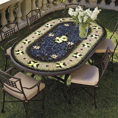 KNF Tuscan Lemons Mosaic Table Collection & Handcrafted Durable