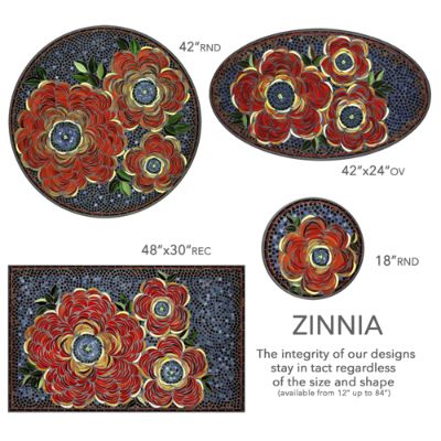 KNF Zinnia Mosaic Table Collection & Handcrafted Tile Artistry by
