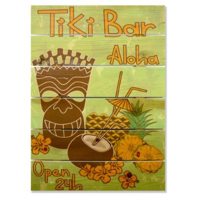 Tiki Bar Cedar Wall Art 