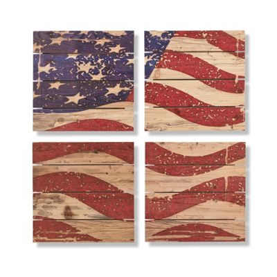 Waving Flag Cedar Wall Art | Frontgate