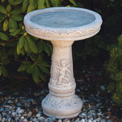 Garden Cherub Birdbath Frontgate