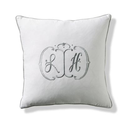 Montague And Capulet Imperial Monogrammed Decorative Pillow