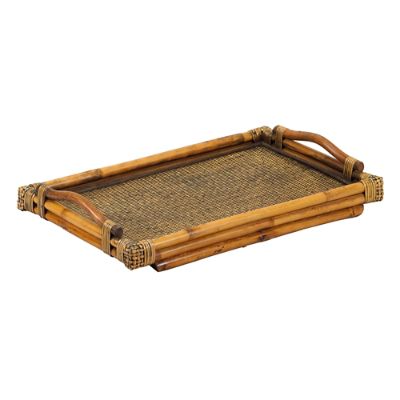 Natural Rattan Serving Tray Frontgate