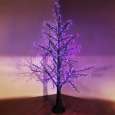 Black Halloween LED Tree | Frontgate