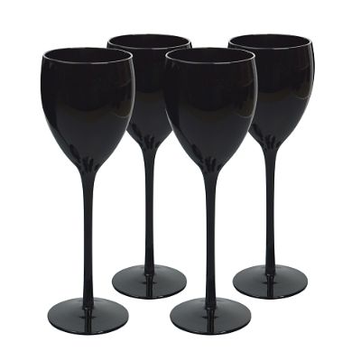 Midnight Black Goblets, Set of Four | Frontgate