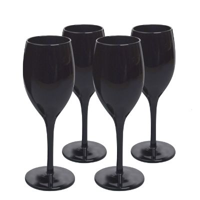 Midnight Black Wine Glasses, Set of Four | Frontgate