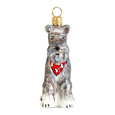 Schnauzer with Flop Ear and Bandana Ornament | Frontgate