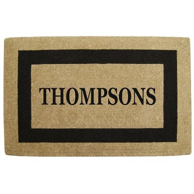 Classic Border Full Name Monogrammed Coco 22” x 36” Door Mat
